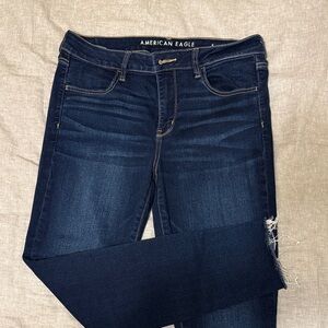 American Eagle Outfitters Women's Deep Blue Skinny Jeans